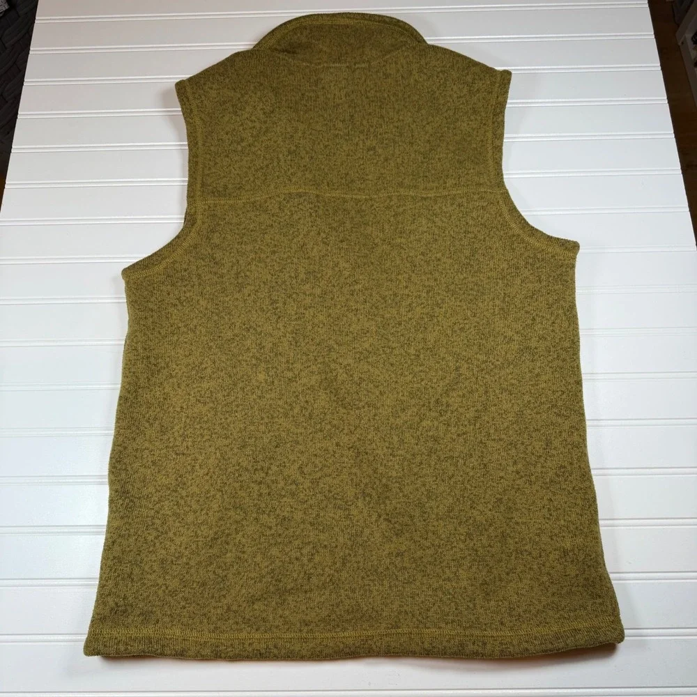 The North Face Gordon Lyons Full Zip Fleece Vest Mens Medium Olive Gold Heather